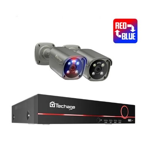 Techage 8Mp 2 kamerás POE IP kamerarendszer - szereléssel is!