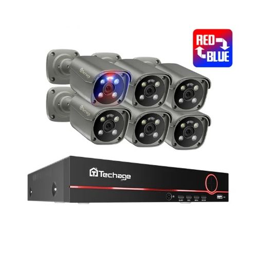 Techage 8Mp 6 kamerás POE IP kamerarendszer - szereléssel is!