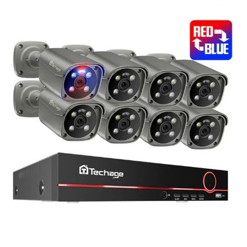 Techage 8Mp 8 kamerás POE IP kamerarendszer - szereléssel is!
