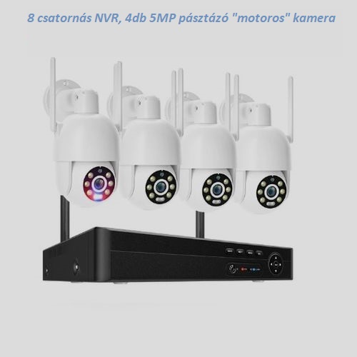 Techage 4db 5Mp PT kamerás Wi-fi kamerarendszer