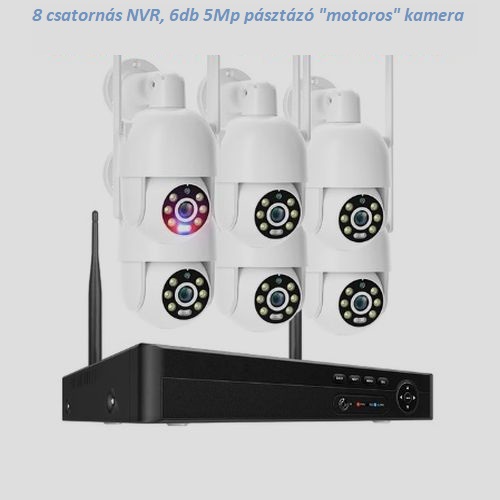 Techage 6db 5Mp PT kamerás Wi-fi kamerarendszer