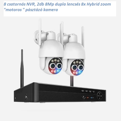 Techage 2db 8Mp Dupla lencsés PTZ kamerás Wi-fi kamerarendszer