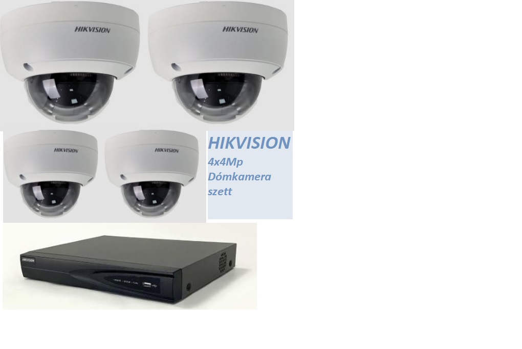 Hikvision 4db 4Mp dómkamerás szett
