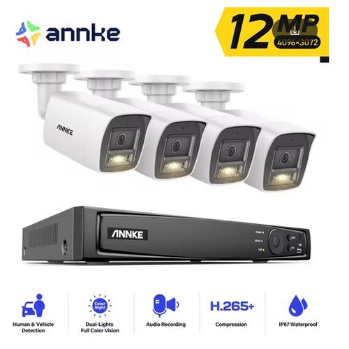Annke 12Mp 4 kamerás vezetékes kamerarendszer