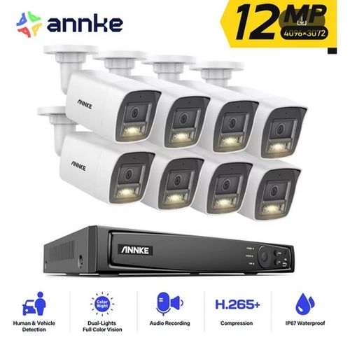 Annke 12Mp 8 kamerás vezetékes kamerarendszer