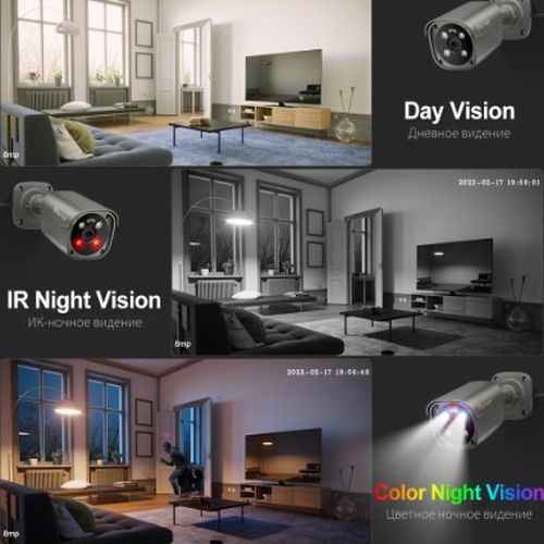 Techage  8MP 4K IP PoE ONVIF kamera