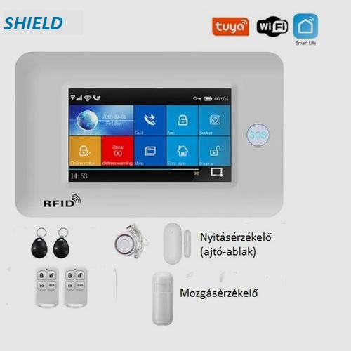 SHIELD S2 vezeték nélküli Wi-fi, GSM riasztó rendszer - beszereléssel is!