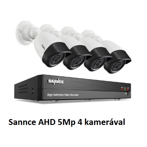 Sannce 4 kamerás AHD 5Mp kamera rendszer