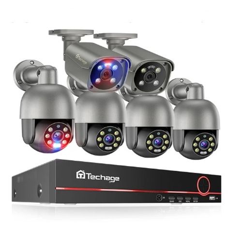 Techage 6CH 4K UHD 8MP PTZ POE kamerarendszer - szereléssel is!