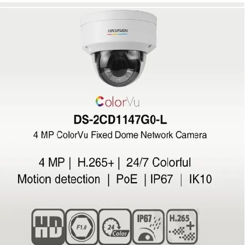 Hikvision 4MP színes éjjellátó dómkamera
