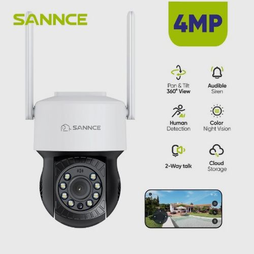 SANNCE Smart Home 4MP vezeték nélküli PT kamera