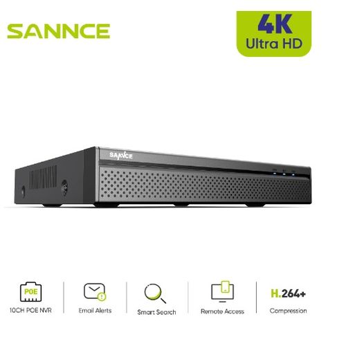 SANNCE 8MP FHD PoE 8CH 8MP NVR video rögzítő