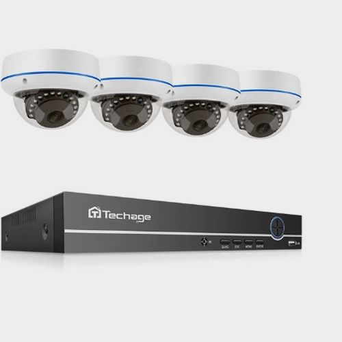Techage 4db 5Mp dóm kamerás IP POE kamera rendszer - szereléssel is!
